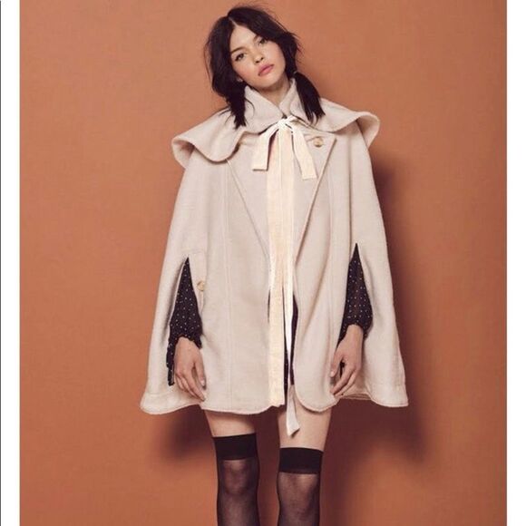 For Love and Lemons Madeline Cape Coat S - Picture 2 of 10